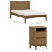 Cama Casal Madeira Maciça 02 Mesas de Cabeceira Freijo Milani Store