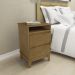 Cama Casal Madeira Maciça 02 Mesas de Cabeceira Freijo Milani Store