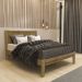 Cama Casal Madeira Maciça 02 Mesas de Cabeceira Freijo Milani Store
