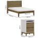 Cama Casal Madeira Maciça 02 Mesas de Cabeceira Off White Freijo Milani Store