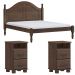 Cama Queen 02 Mesas de Cabeceira Madeira Maciça Cafe Milani Store