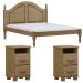 Cama Queen 02 Mesas de Cabeceira Madeira Maciça Freijo Milani Store