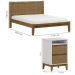 Cama Queen Madeira Maciça 02 Mesas de Cabeceira Off White Freijo Milani Store