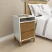 Cama Queen Madeira Maciça 02 Mesas de Cabeceira Off White Freijo Milani Store