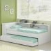 Cama Solteiro Bicama Bau Estante 2 Nichos BB2829 Branco Dtall