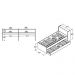 Cama Solteiro Bicama Bau Estante 2 Nichos BB2829 Branco Dtall
