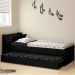 Cama Solteiro Bicama Cabeceira Bau 220x88 BB28 Preto Dtall