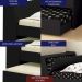 Cama Solteiro Bicama Cabeceira Bau 220x88 BB28 Preto Dtall
