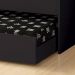 Cama Solteiro Bicama Cabeceira Bau 220x88 BB28 Preto Dtall