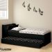 Cama Solteiro Bicama Cabeceira Bau 220x88 BB28 Preto Dtall