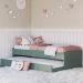 Cama Solteiro Bicama Com Cama Auxiliar 194x83 CM20 Verde Dtall