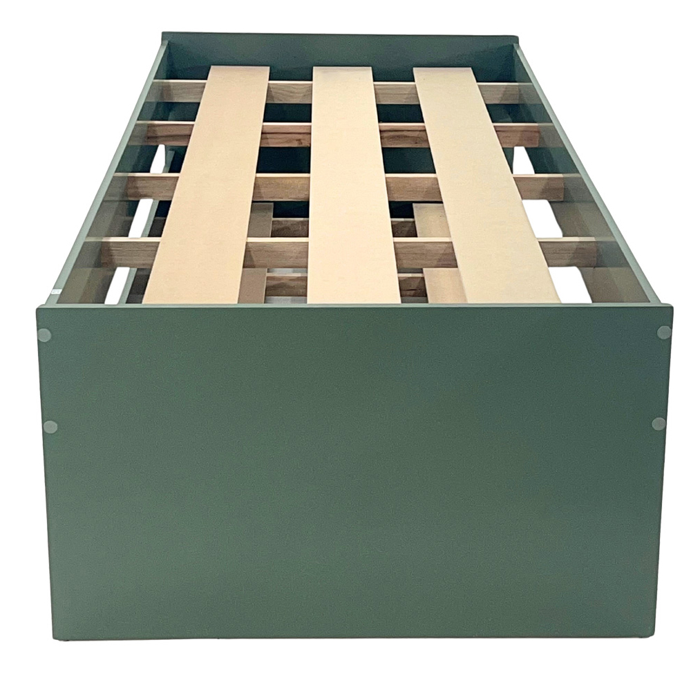 Cama Solteiro Bicama Com Cama Auxiliar 194x83 CM20 Verde Dtall
