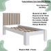 Cama Solteiro Cabeceira Ripada 108X206cm Branco Mel PRODDY