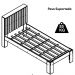 Cama Solteiro Cabeceira Ripada 108X206cm Branco Mel PRODDY
