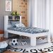 Cama Solteiro Com Cabeceira Funcional 111X214cm Branco PRODDY
