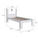 Cama Solteiro Com Cabeceira Funcional 111X214cm Branco PRODDY