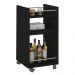 Carrinho Bar 3 Prateleiras E Rodizios 74X40 cm 3275 Preto ARLY