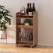Carrinho Bar 3 Prateleiras E Rodizios 74X40 cm 4628 Cinamomo ARLY
