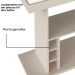 Carrinho Bar Com Rodízios 91 cm Tampo Espelhado Off White ARLY