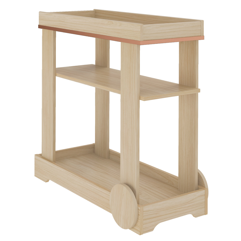 Carrinho Bar Com Rodizios 80 cm 4626 Naturale ARLY