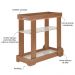 Carrinho Bar Com Rodizios 80 cm 4659 Cinamomo Off White ARLY