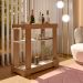 Carrinho Bar Com Rodizios 80 cm 4659 Cinamomo Off White ARLY