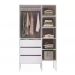 Closet 03 Gavetas DB001 Branco PP Milani Store