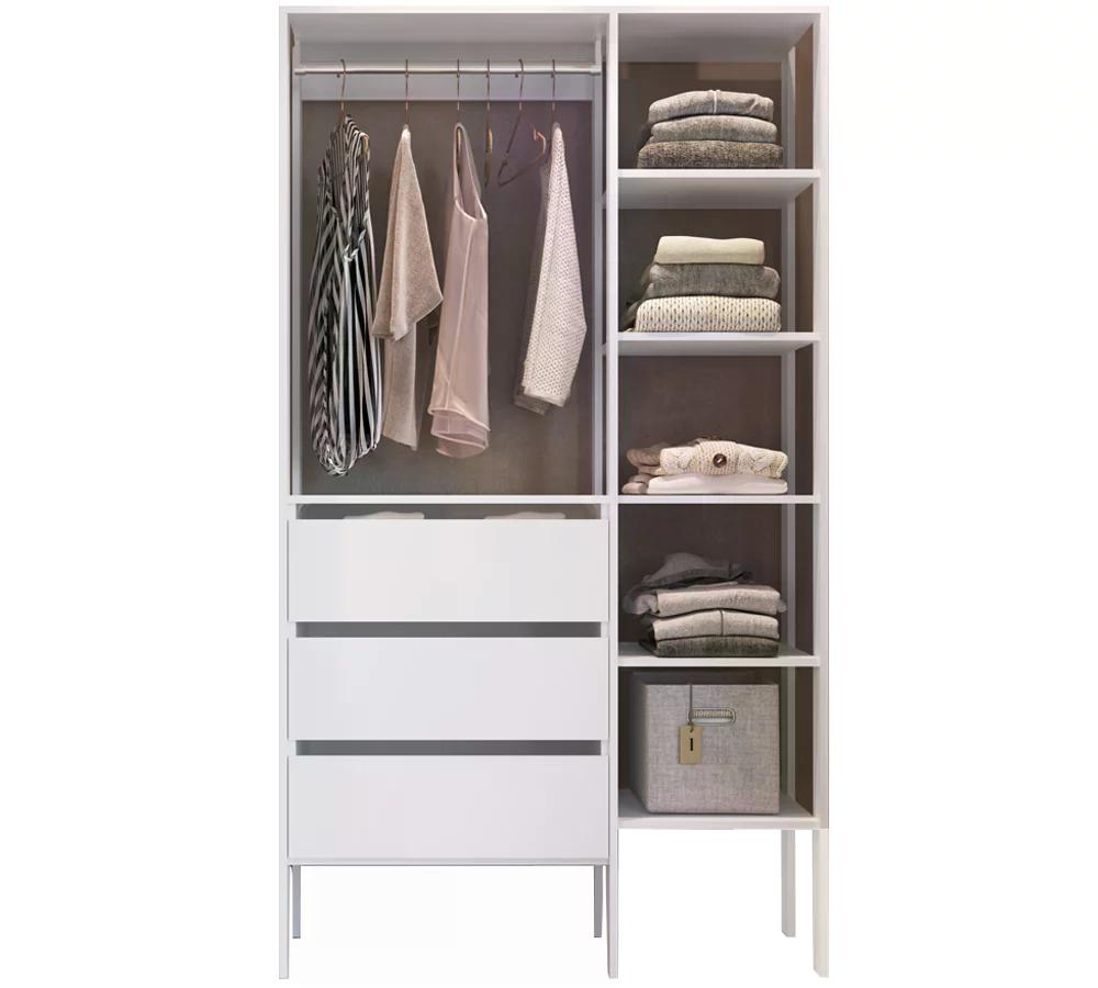 Closet 03 Gavetas DB001 Branco PP Milani Store