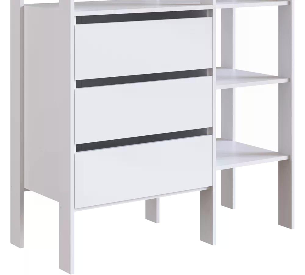 Closet 03 Gavetas DB001 Branco PP Milani Store
