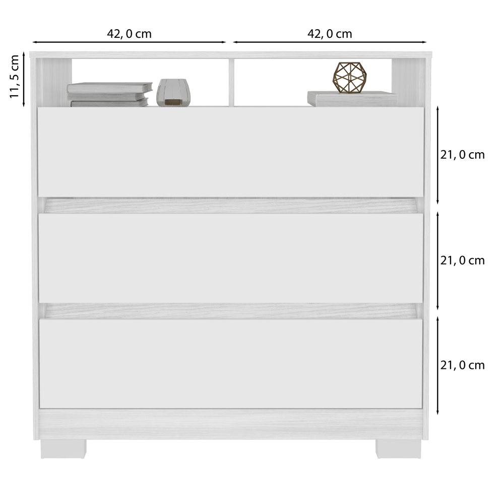 Comoda 3G com Nicho Vegas 91 cm 11685 Branco INCP