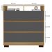 Comoda 3G com Nicho Vegas 91 cm 11685 Carvalho Am Grafite INCP