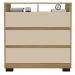 Comoda 3G com Nicho Vegas 91 cm 11685 Carvalho Am Off White INCP