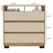 Comoda 3G com Nicho Vegas 91 cm 11685 Carvalho Am Off White INCP