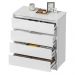 Comoda 4 GV 89 cm Corrediças Telescopicas CO027 Branco Neve MXM