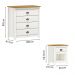 Comoda 4 Gav e 02 Mesas de Cabeceira Madeira Maciça Branco Freijo Milani Store