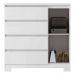 Comoda 4 Gavetas 1 Porta 100 cm VEG CO028 Branco Neve MXM