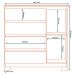 Comoda 4 Gavetas 1 Porta 100 cm VEG CO028 Branco Neve MXM