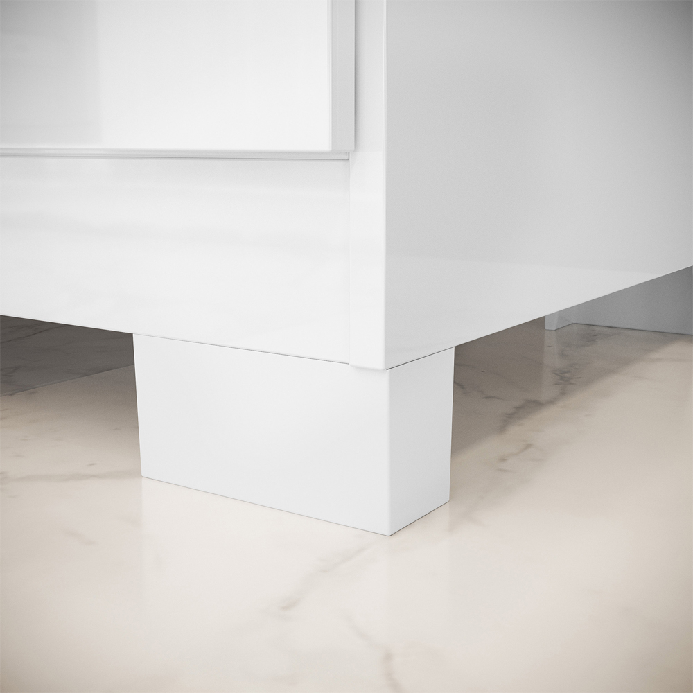 Comoda 4 Gavetas 1 Porta 100 cm VEG CO028 Branco Neve MXM