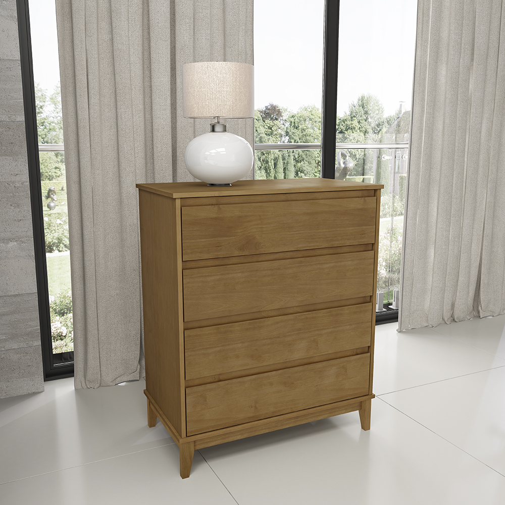 Comoda 4 Gavetas MDF 81 cm 2801 Freijo Milani Store