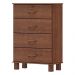 Comoda 4 Gavetas Madeira Maciça 79 cm 1138 Imbuia Milani Store