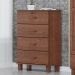 Comoda 4 Gavetas Madeira Maciça 79 cm 1138 Imbuia Milani Store