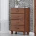Comoda 4 Gavetas Madeira Maciça 79 cm 1138 Imbuia Milani Store
