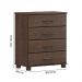 Comoda 4 Gavetas Madeira Maciça 84 cm 2250 Cafe Milani Store