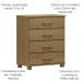 Comoda 4 Gavetas Madeira Maciça 84 cm 2250 Freijo Milani Store