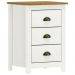 Comoda 4 Gv 02 Mesas de Cabeceira 3 Gv Madeira Maciça Branco Freijo Milani Store