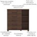 Comoda 5 Gavetas 1 Porta Madeira Maciça 125 cm 2251 Cafe Milani Store