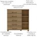 Comoda 5 Gavetas 1 Porta Madeira Maciça 125 cm 2251 Freijo Milani Store