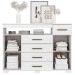 Comoda 5 Gavetas 2 Portas 152 cm OLS CO008 Branco Neve MXM
