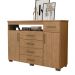 Comoda 5 Gavetas 2 Portas 152 cm OLS CO008 Freijo MXM