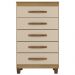 Comoda 5 Gavetas 57 cm Moden 2259 Carvalho Am Off White INCP